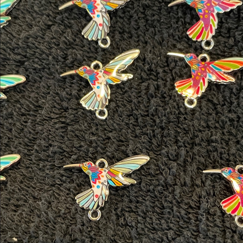 60 Colorful Hummingbird Charms nwt - Picture 6 of 11
